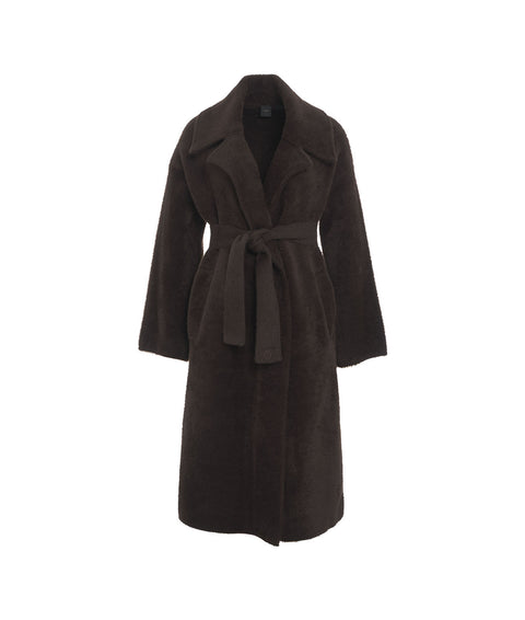 Cappotto "Uvaggio" con cintura in vita #marrone