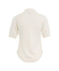 Polo in maglia #bianco