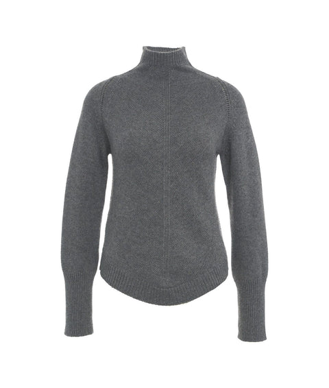 Maglione con colletto rialzato #grigio