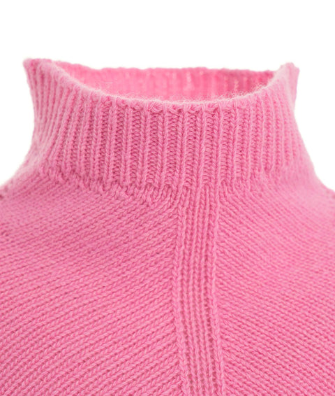 Maglione con colletto rialzato #rosa