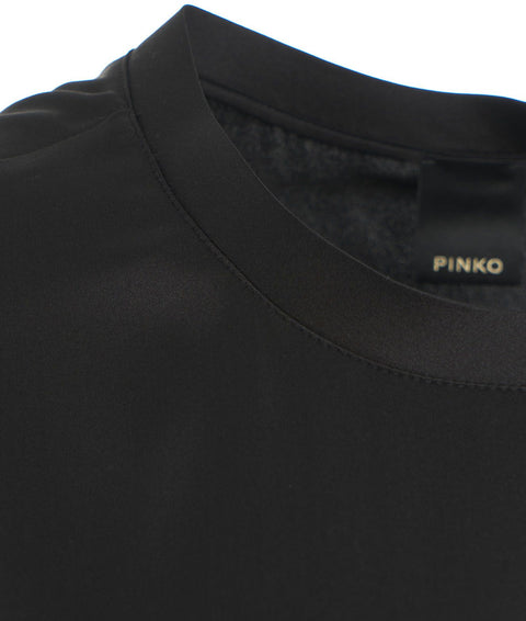 T-shirt in seta 'Farida' #nero