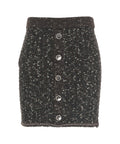 Mini gonna boucle con pailettes #marrone