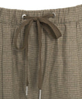 Pantaloni in pied-de-poule #marrone