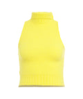 Top in maglia con dolcevita #giallo