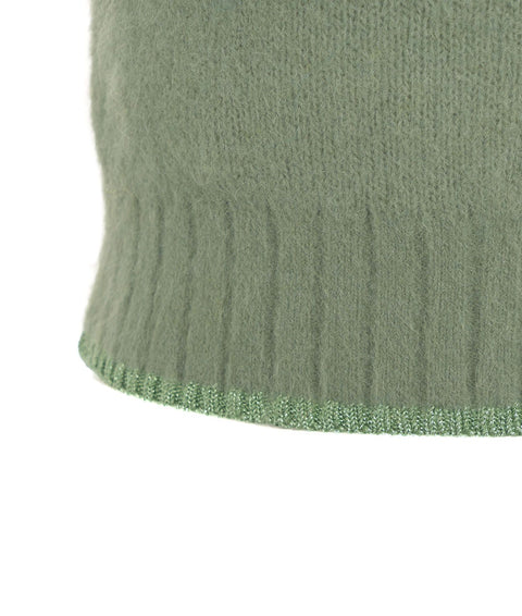 Top in maglia con dolcevita #verde