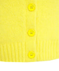 Cardigan cropped morbido #giallo