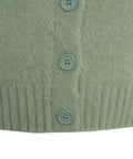 Cardigan cropped morbido #verde