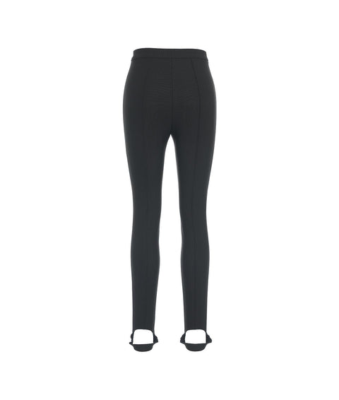 Pantaloni aderenti con staffa #nero