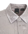 Camicia in raso stropicciato #grigio