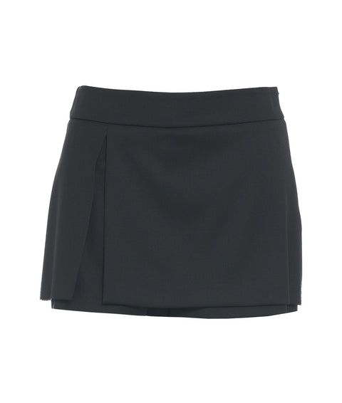 Mini skort in misto lana 'Novalis' #nero