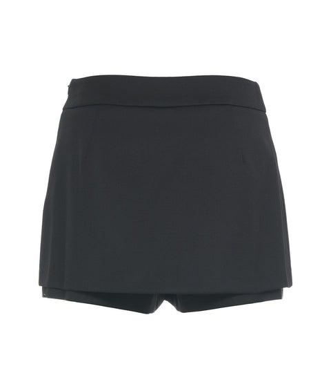 Mini skort in misto lana 'Novalis' #nero