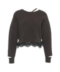 Maglione con pizzo 'Damigiana' #marrone