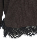 Maglione con pizzo 'Damigiana' #marrone