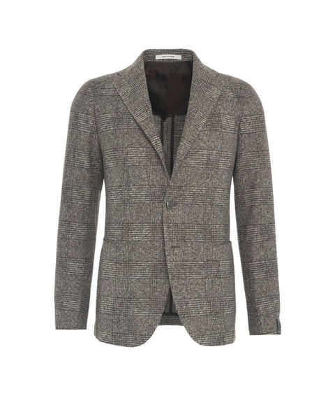 Blazer glencheck #marrone