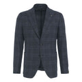 Blazer monopetto in tweed #blu