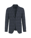 Blazer monopetto in tweed #blu