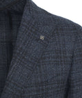 Blazer monopetto in tweed #blu