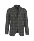 Blazer monopetto in tweed #grigio