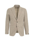 Blazer monopetto in pied de poule #beige