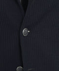 Blazer monopetto in misto lana vergine #blu