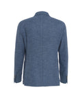 Blazer monopetto in misto lana vergine #blu