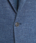 Blazer monopetto in misto lana vergine #blu