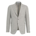 Blazer monopetto in misto lana vergine #grigio