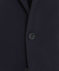 Blazer monopetto in misto lana vergine #blu