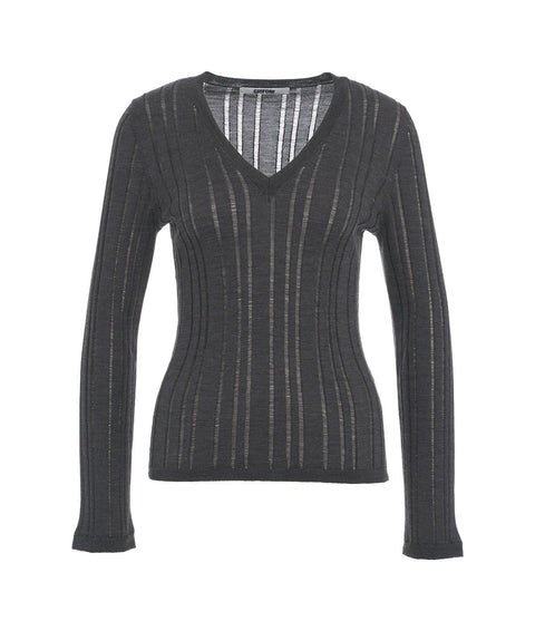 Maglione in misto lana #grigio