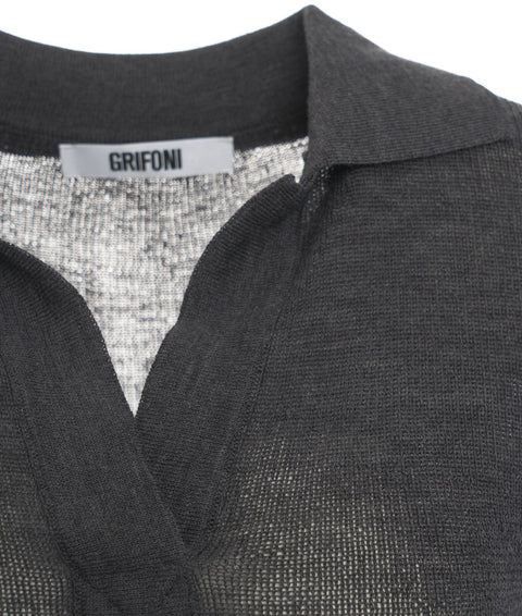 Maglia in lana vergine #grigio