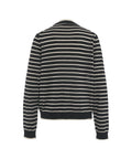 Used-look cardigan a righe #nero