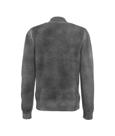 Maglione con collo alto #grigio