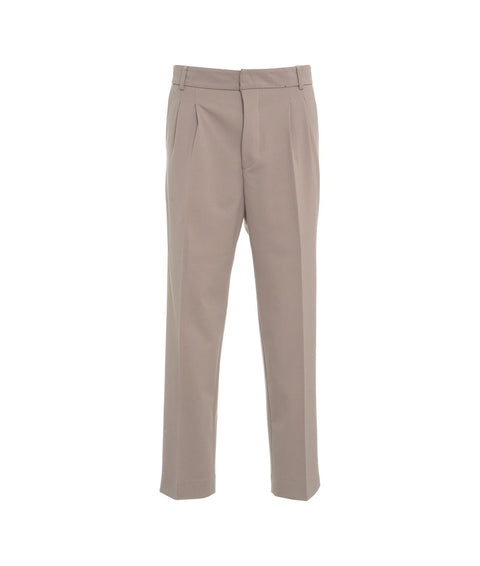 Pantaloni chino con pinces #beige