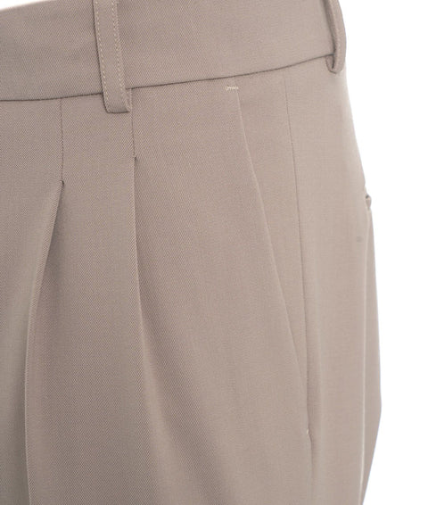 Pantaloni chino con pinces #beige