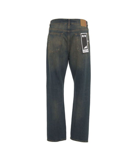 Cropped baggy jeans 'Arrow' #blu