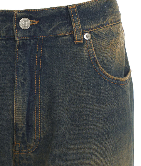 Cropped baggy jeans 'Arrow' #blu