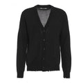 Cardigan in lana vergine #nero