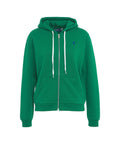 Felpa con cappuccio e zip #verde