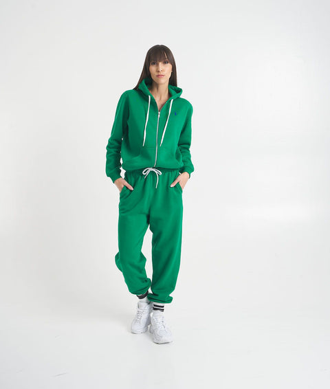 Joggers con logo ricamato #verde