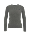 Maglione in lavorazione intrecciata #grigio