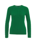 Maglione in lavorazione intrecciata #verde