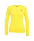 Maglione in lavorazione intrecciata #giallo