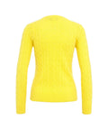 Maglione in lavorazione intrecciata #giallo