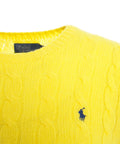 Maglione in lavorazione intrecciata #giallo