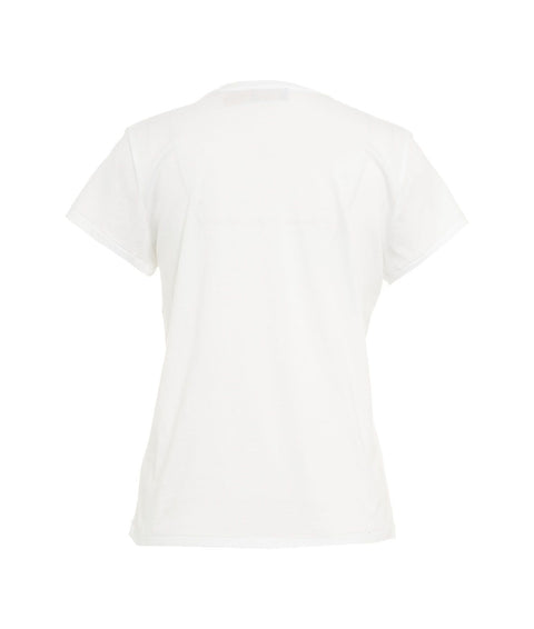 T-shirt con logo ricamato #bianco