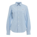 Camicia con logo ricamato #blu