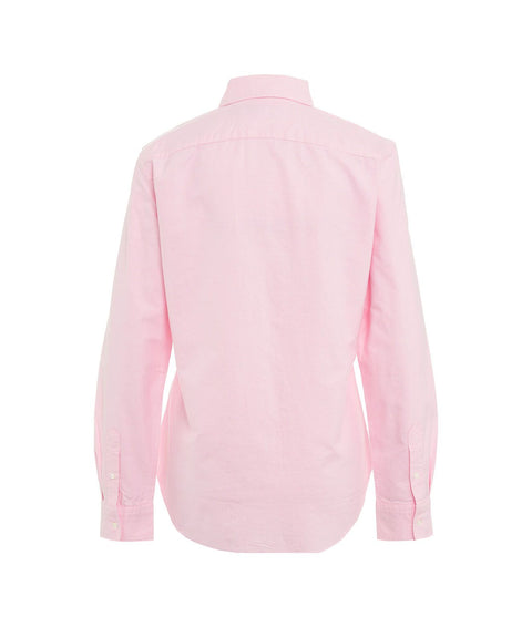 Camicia con logo ricamato #rosa