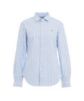 Camicia con logo ricamato #blu