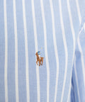 Camicia con logo ricamato #blu