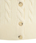 Cardigan in lavorazione intrecciata #bianco